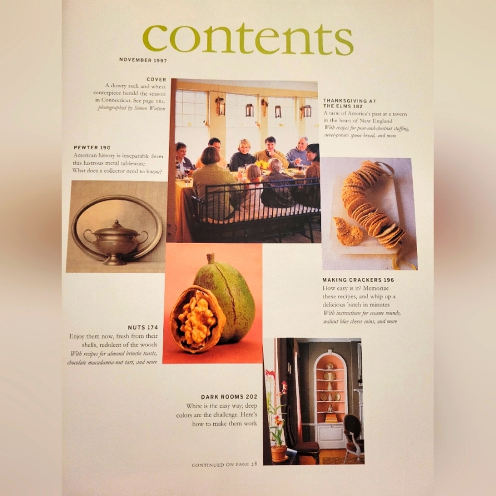 Martha Stewart Living Magazine November 1997 - Picture 2 of 3